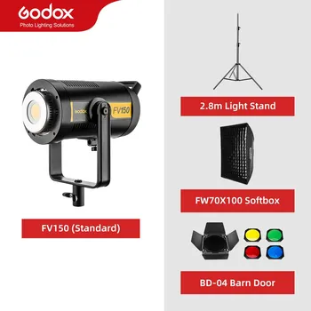 Godox FV150 150W FV200 200W Високоскоростен led светкавица, Синхронизация с Вграден Безжичен приемник 2.4 G + дистанционно управление
