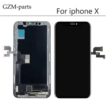 GZM-резервни части, LCD Екран за iPhone X XS XR XS max LCD OEM Soft Hard GX OLED TFT Incell LCD Дисплей С Цифрователем Резервни Части