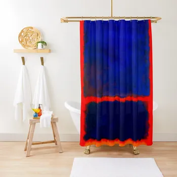 HD, синьо, оранжево и червено, от MarkRothko - Mark RothkoShower, душ завеси, комплекти, пердета за баня