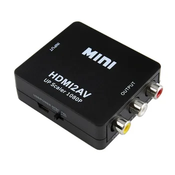 HDMI-съвместим адаптер за AV-мащабиране HD Composite Video Converter Box HD to RCA AV/CVSB L/R Видео 1080P, Поддръжка на NTSC PAL