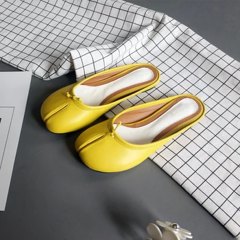 IPPEUM/дамски обувки на плоска подметка с разцепени пръсти, с Ярки цветове, удобни летни Джапанки от Микрофибър, Симпатични чехли-нинджа