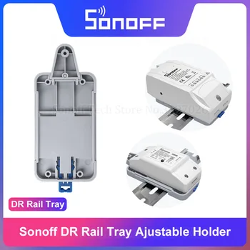 Itead Sonoff DR Регулируем Държач за тава на DIN-шина, установен в тавата, Поддържа Повечето продукти Sonoff Basic RFR2 RFR3 POWR2 TH10/16 Dual