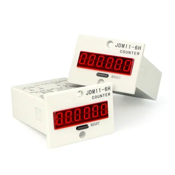 JDM11-6H-входен контакт цифров електронен брояч сигнали, 4-пинов, реле JDM11, изходен брояч, променлив ток 220 v, 110, 380 v, 36, 24, 12