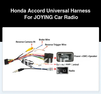 Joying Универсален колан кабели ISO авто радио захранващ адаптер кабел радиоразъема за Honda ACCORD