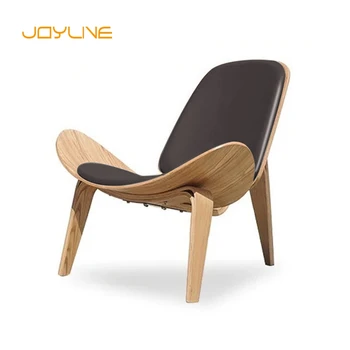 JOYLIVE Модерен стол за дневна в три крака от coquina Фурнир от ясен, тъканно тапицерия на Мебели за хол