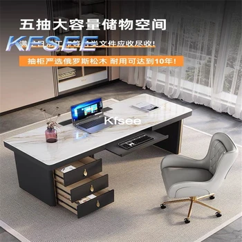 Kfsee 1 бр. в пакет, дължина 140 см, черна офис маса Boss за съхранение
