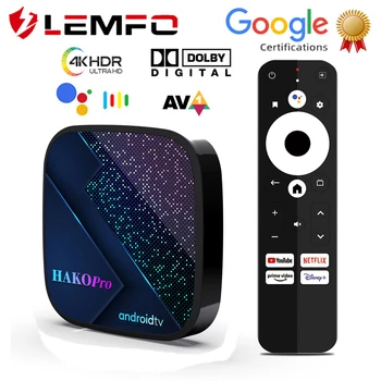 LEMFO HAKO Pro Smart TV Box Android Сертифициране на Google Amlogic S905Y4 2,4 G 5G Wifi BT5.0 4K HDR мултимедиен плейър TV IPTV Box 2023