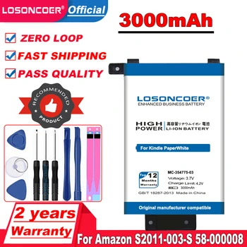LOSONCOER 3000 mah MC-354775-03 за Amazon Kindle PaperWhite S2011-003-S 58-000008 DP75SD1 EY21 1st KPW1 Батерия за таблет