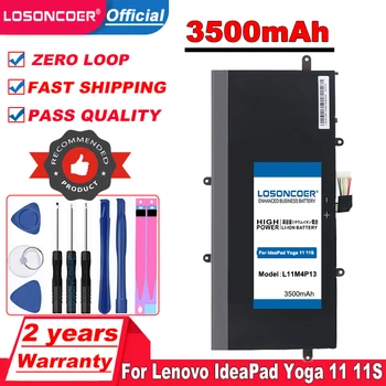 LOSONCOER висок клас на марката 100% чисто Нов 3500 mah L11M4P13 4ICP4/56/120 Батерия за Lenovo IdeaPad Yoga 11 11S Батерии в наличност