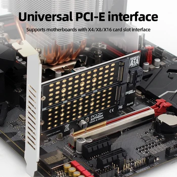 M. 2 NVMe SSD NGFF за PCIE SATA карта, адаптер, B + M Ключ Интерфейс карта на Поддръжка на PCI Express X4 X8 X16 2230/2242/2260/2280 M. 2 SSD