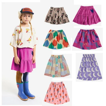 Modx/ комплект детски дрехи с модел от анимационен филм за малки момичета, ежедневни къса пола-обличам в тон, комплект детски дрехи