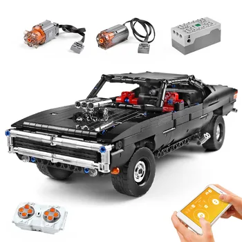 MOULD KING 13081, високотехнологично приложение, мотор на автомобил с 42111 зарядно устройство за мускулите, строителни блокчета, играчки за момчета, Коледни подаръци