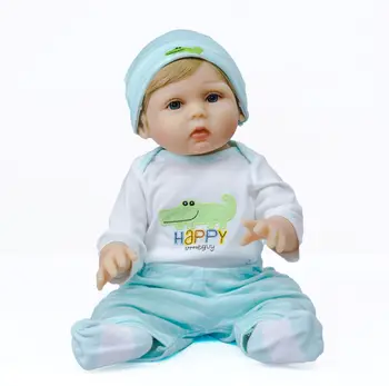 NPK 48 см. много мека и гъвкава силиконова кукла bebe за цялото тяло reborn baby doll хубав подарък на новороденото дете на рожден ден