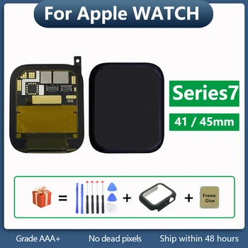 OLED дисплей за Apple Watch Серия 7/Edition Series 7 LCD сензорен дисплей, дигитайзер, в събирането, подмяна на iWatch 41 мм 45 мм