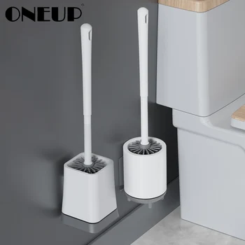 ONEUP TPR четка с притежателя на Набор от Силиконовата четка за почистване на баня и тоалетна Набор от аксесоари за баня Домакински дръжка