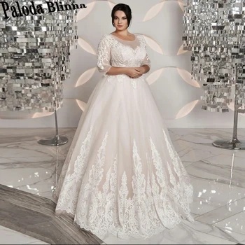 Paloda Класически Булчински рокли с Кружевными апликации 2023, Тюлевое вечерна рокля на Булката в сгъвката, Халат за Булката, Плюс