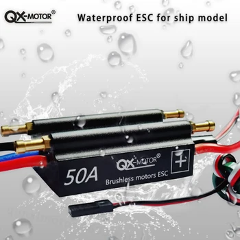QX-motor 2-6 S 50A 70A 90A 120A Водоустойчив Бесщеточный Регулатор на Скоростта ESC, за RC Лодки на Кораба с водно охлаждане BEC 5,5 V/5A