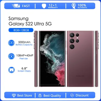 Samsung Galaxy S22 Ultra 5G S908B S908U Рециклирани Оригинален 6,8 