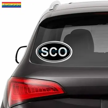 SCO Овални ретро Класическа черна хромирана, гланцирана стикер на купола на колата 3D гел стикер от смола на бронята на автомобил, мотоциклет шлем, винилови етикети