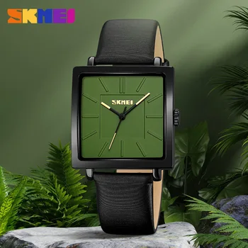 Skmei квадратни ежедневни дамски часовник Модни прости водоустойчив студентски кварцов часовник