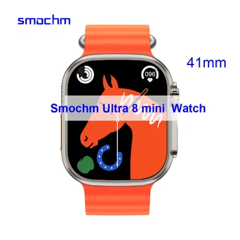 Smochm Ultra8 Мини Смарт Часовници за Жени 41 мм, 1,7-инчов HD Екран, Bluetooth Предизвикателство Безжична Зареждане на Сърдечната Честота Умен Часовник