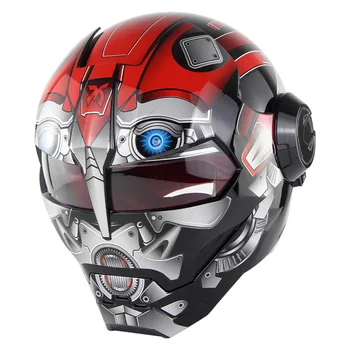 SOMAN Каска за Железния Човек Панти мотоциклет полнолицевой каска стил робот, мотоциклет шлем Casco Monster, одобрение в полка точки