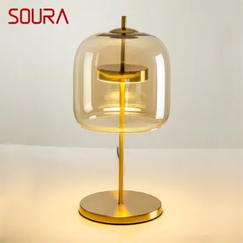 SOURA Nordic Креативна Настолна Лампа Модерна Настолна Лампа LED за Дома Прикроватного Украса