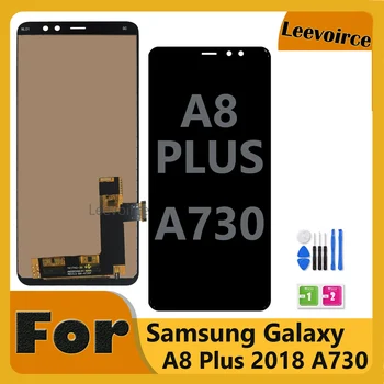 TFT дисплей За Samsung Galaxy A8 Plus 2018 A730 LCD дисплей A730F SM-A730F A730F/DS LCD сензорен дисплей, Дигитайзер, Сензор в събирането на