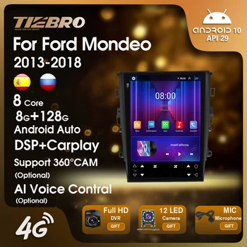 TIEBRO Android10 Авто Радио приемник С Екран Tesla За Ford Mondeo Fusion MK5 2013-2018 Мултимедиен Плейър Навигация Carplay Главното Устройство