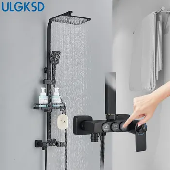 ULGKSD, нов смесител за душ за баня, система за инсталация на дъждовна душ-колона, 3-лентов миксер, модерен термостатичен смесител за вана