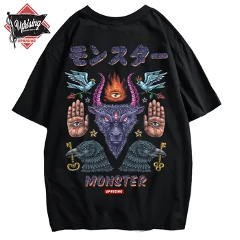 UPRISING Monster с къси ръкави, градинска мода, брандираната риза в стил хип-хоп, популярни БЕЗПЛАТНА доставка