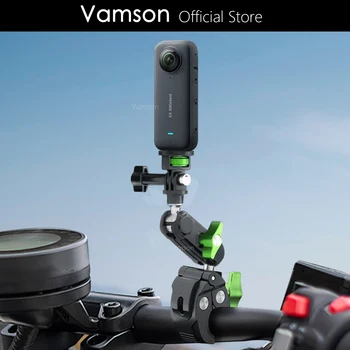 Vamson Универсална Мотоциклетът Поставка Притежателя на Велосипед за insta360 X3 с Въртене на 360 ° под наем Скоба Скоба за Gopro 11 10 9 8 Аксесоари