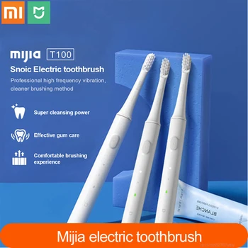 Xiaomi Mijia T100 Умна електрическа четка за зъби, цветни USB Акумулаторна Водоустойчив Ултразвукова Автоматична четка за Зъби