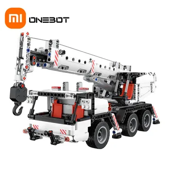 Xiaomi ONEBOT Строителни блокове Миниатюрен инженеринг кран робот Забавни играчки САМ колата камион 360 Въртящ се контрол на кормилното управление