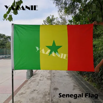 YAZANIE 90x150 см Флаг Сенегал 3x5 Фута Супер Поли Футболен ФЛАГ За помещения и на улицата Флаг от Полиестер Банери Националния Флаг на Страната