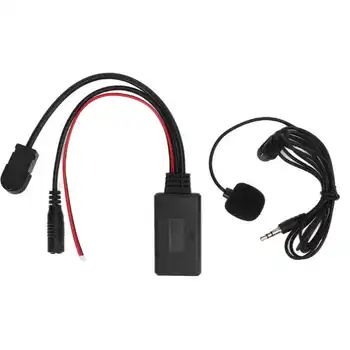 Автоматичен безжичен Bluetooth, AUX аудио кабел-адаптер с микрофон, подходящи за Alpine AI Net, авто ABS стерео аудио кабел-адаптер
