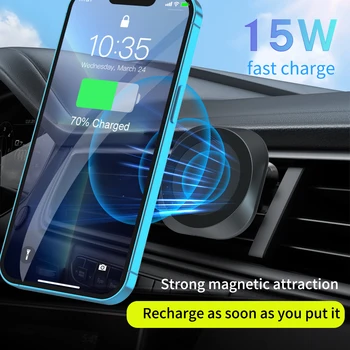 автомобилното безжично зарядно устройство бързо зареждане 15 W, магнитна бързо зареждане за iphone 12 13 14, магнитна бързо зареждане, Директна доставка