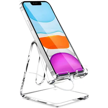 Акрилна Прозрачна Настолна Док станция Притежателя на Телефона за iPhone 13 Samsung iPad е Универсална Настолна Поставка За Зарядното устройство Подкрепа за закрепване на телефона