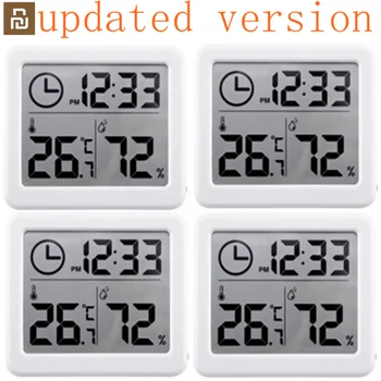 Актуализация Youpin Електрически цифров часовник Термометър, Влагомер LCD инструмент за измерване на ултра-Тънки евтини етикети на стената на едро