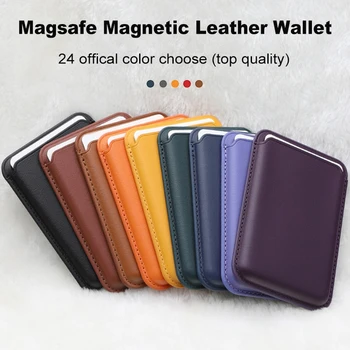 Актуализиран Магнитен Кожен Портфейл За MagSafe iPhone 14 13 12 Pro Max Case, Калъф-стойка за Карти, Калъф За iPhone 12 13 Mini 14Pro, Слот За карти