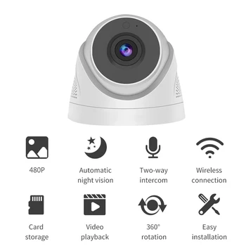 Аудио HD WiFi Безжичен дистанционно наблюдение Камера за наблюдение Автоматично следене за нощно виждане ВИДЕОНАБЛЮДЕНИЕ за Сигурност Outdoor Indoor ПР Came