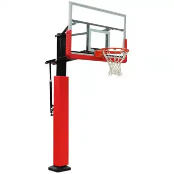 Баскетболна стойка Стандартна за възрастни и деца, които повишават ръце, за тренировки на закрито и на открито, с погребан неподвижна рамка за топката