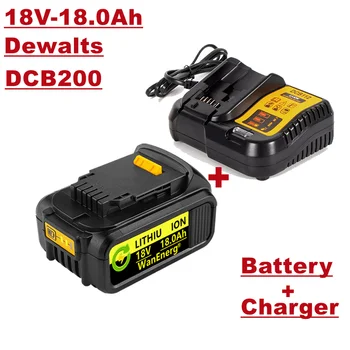 Батерия за електрически инструменти 18, 18000 ма, за dcb180 dcb181 dcb182 dcb201 dcb201-2 dcb200-2 dcb204-2 L50, продава 1 Батерия + зарядно устройство
