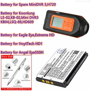 Батерия на фотоапарат 3,7 В/1100 mah US804533A1T4 за Резервна MiniDVR 3 H720, HoytTech HD1, Angel Eye 550H, Eagle Eye HD Extreme