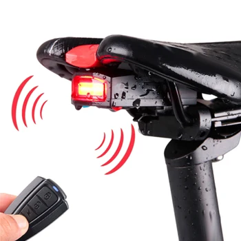 Безжична електрическа звуков сигнал за велоспорта, велосипедна аларма, задна светлина, звуков сигнал, led противоугонный спирачка с дистанционно управление