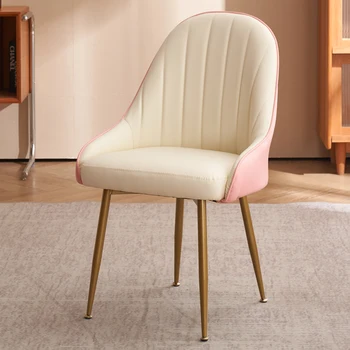 Бели Трапезни столове за всекидневна, Високи Дизайнерски Трапезни столове с подово масичка, минималистичная мебели Relax Silla Sedie Pranzo Moderne