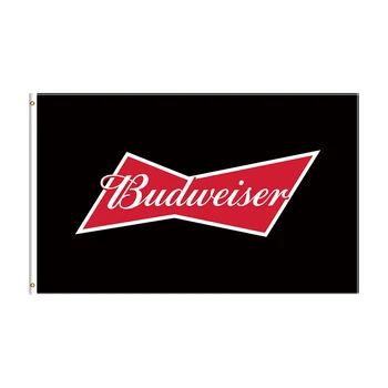 Бира банер с принтом от полиестер с флага Budweisers 3x5 -Декор хартата, за украса на хартата, Банер с флага