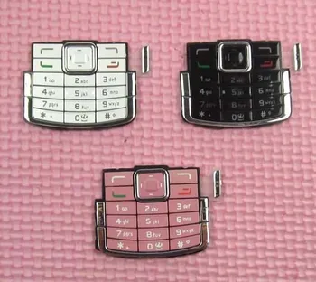 Бял/черен/розов цвят, на нов корпус Ymitn, калъф, клавиатура, бутони за Nokia N72, безплатна доставка