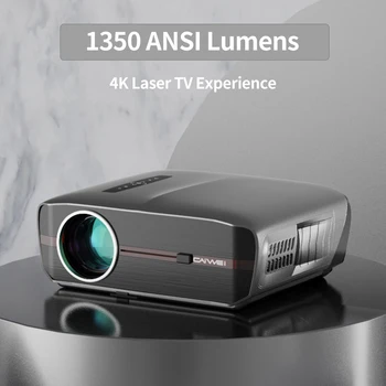 Видео проектор 4k Full HD 1080P с лазерен радиация за домашно кино, проектори светлини за показване на данни, фокусно устройство 1350 ANSI лумена