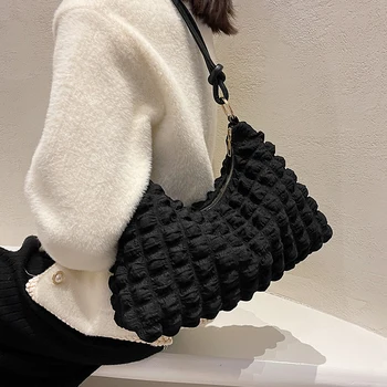 Висококачествена и лесна голяма чанта-тоут, чанта за подмишниците, мек облак сладка вата, дамски дизайнерска чанта, мека чанта през рамо